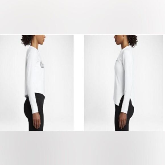 Nike dri fit white training cropped top sz small - Picture 3 of 10